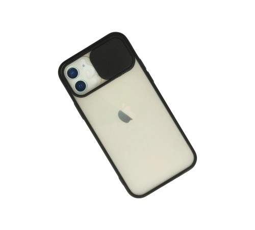 iPhone 12 Kılıf Palm Buzlu Kamera Sürgülü Silikon - Siyah iPhone 12 Kılıf Palm Buzlu Kamera Sürgülü Silikon - Siyah