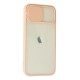 iPhone 12 Kılıf Palm Buzlu Kamera Sürgülü Silikon - Pembe