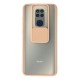 Xiaomi Redmi Note 9 Kılıf Palm Buzlu Kamera Sürgülü Silikon - Pembe