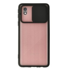 Samsung Galaxy A01 Core Kılıf Palm Buzlu Kamera Sürgülü Silikon - Siyah