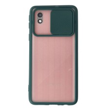 Samsung Galaxy A01 Core Kılıf Palm Buzlu Kamera Sürgülü Silikon - Yeşil