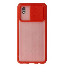 Samsung Galaxy A01 Core Kılıf Palm Buzlu Kamera Sürgülü Silikon - Kırmızı