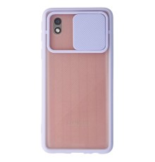 Samsung Galaxy A01 Core Kılıf Palm Buzlu Kamera Sürgülü Silikon - Lila