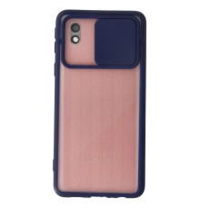 Samsung Galaxy A01 Core Kılıf Palm Buzlu Kamera Sürgülü Silikon - Lacivert