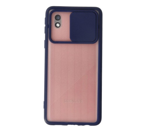 Samsung Galaxy A01 Core Kılıf Palm Buzlu Kamera Sürgülü Silikon - Lacivert Samsung Galaxy A01 Core Kılıf Palm Buzlu Kamera Sürgülü Silikon - Lacivert
