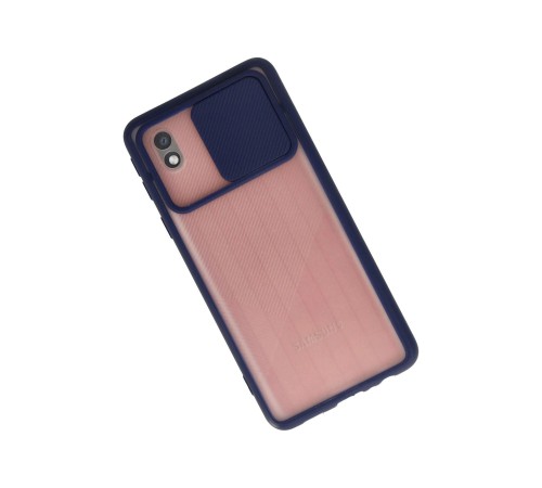 Samsung Galaxy A01 Core Kılıf Palm Buzlu Kamera Sürgülü Silikon - Lacivert Samsung Galaxy A01 Core Kılıf Palm Buzlu Kamera Sürgülü Silikon - Lacivert