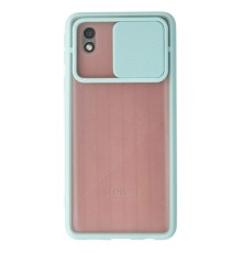 Samsung Galaxy A01 Core Kılıf Palm Buzlu Kamera Sürgülü Silikon - Turkuaz