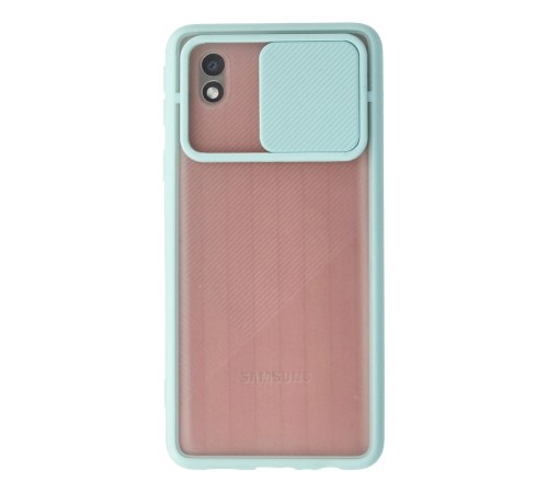 Samsung Galaxy A01 Core Kılıf Palm Buzlu Kamera Sürgülü Silikon - Turkuaz Samsung Galaxy A01 Core Kılıf Palm Buzlu Kamera Sürgülü Silikon - Turkuaz