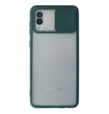 Samsung Galaxy A02 Kılıf Palm Buzlu Kamera Sürgülü Silikon - Yeşil
