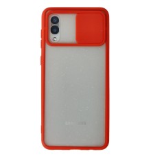 Samsung Galaxy A02 Kılıf Palm Buzlu Kamera Sürgülü Silikon - Kırmızı