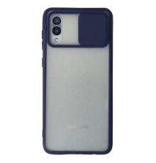 Samsung Galaxy A02 Kılıf Palm Buzlu Kamera Sürgülü Silikon - Lacivert