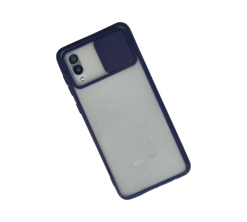 Samsung Galaxy A02 Kılıf Palm Buzlu Kamera Sürgülü Silikon - Lacivert Samsung Galaxy A02 Kılıf Palm Buzlu Kamera Sürgülü Silikon - Lacivert