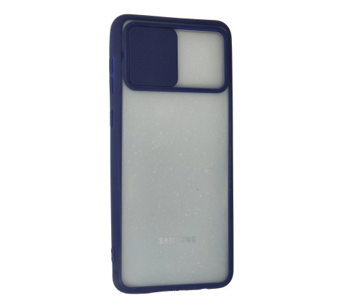 Samsung Galaxy A02 Kılıf Palm Buzlu Kamera Sürgülü Silikon - Lacivert Samsung Galaxy A02 Kılıf Palm Buzlu Kamera Sürgülü Silikon - Lacivert