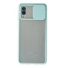 Samsung Galaxy A02 Kılıf Palm Buzlu Kamera Sürgülü Silikon - Turkuaz