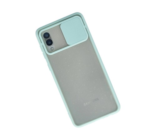 Samsung Galaxy A02 Kılıf Palm Buzlu Kamera Sürgülü Silikon - Turkuaz Samsung Galaxy A02 Kılıf Palm Buzlu Kamera Sürgülü Silikon - Turkuaz