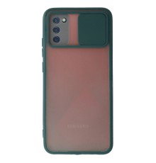 Samsung Galaxy A02S Kılıf Palm Buzlu Kamera Sürgülü Silikon - Yeşil