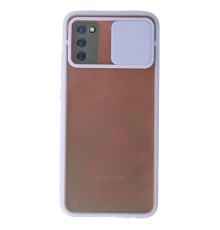 Samsung Galaxy A02S Kılıf Palm Buzlu Kamera Sürgülü Silikon - Lila