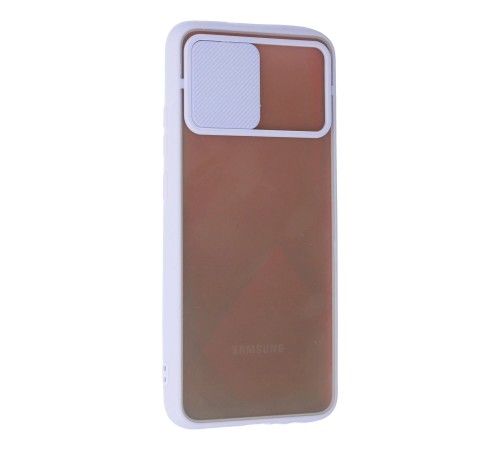 Samsung Galaxy A02S Kılıf Palm Buzlu Kamera Sürgülü Silikon - Lila