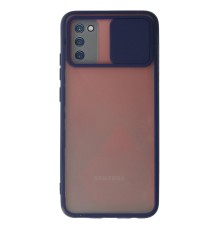 Samsung Galaxy A02S Kılıf Palm Buzlu Kamera Sürgülü Silikon - Lacivert