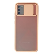 Samsung Galaxy A02S Kılıf Palm Buzlu Kamera Sürgülü Silikon - Pembe