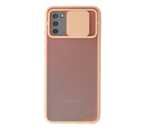 Samsung Galaxy A02S Kılıf Palm Buzlu Kamera Sürgülü Silikon - Pembe Samsung Galaxy A02S Kılıf Palm Buzlu Kamera Sürgülü Silikon - Pembe