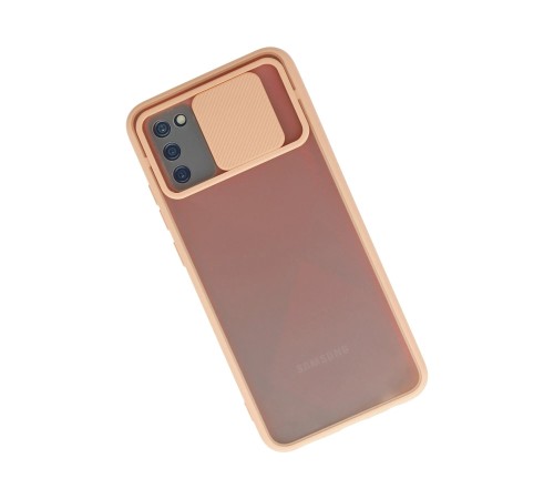 Samsung Galaxy A02S Kılıf Palm Buzlu Kamera Sürgülü Silikon - Pembe Samsung Galaxy A02S Kılıf Palm Buzlu Kamera Sürgülü Silikon - Pembe