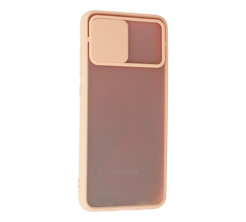 Samsung Galaxy A02S Kılıf Palm Buzlu Kamera Sürgülü Silikon - Pembe Samsung Galaxy A02S Kılıf Palm Buzlu Kamera Sürgülü Silikon - Pembe