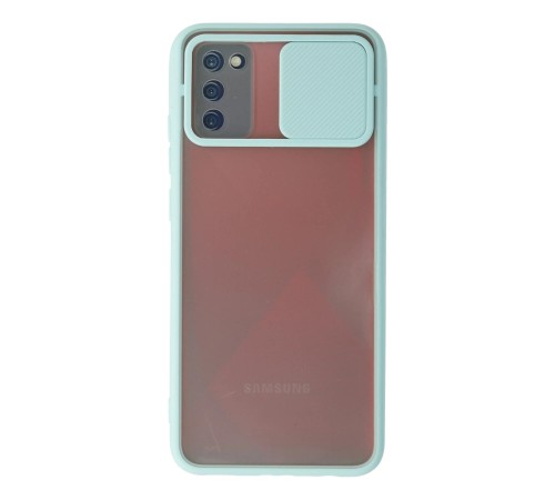 Samsung Galaxy A02S Kılıf Palm Buzlu Kamera Sürgülü Silikon - Turkuaz Samsung Galaxy A02S Kılıf Palm Buzlu Kamera Sürgülü Silikon - Turkuaz