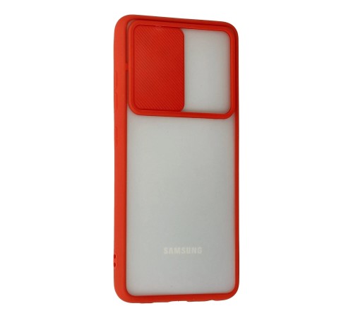 Samsung Galaxy A52 Kılıf Palm Buzlu Kamera Sürgülü Silikon - Kırmızı Samsung Galaxy A52 Kılıf Palm Buzlu Kamera Sürgülü Silikon - Kırmızı