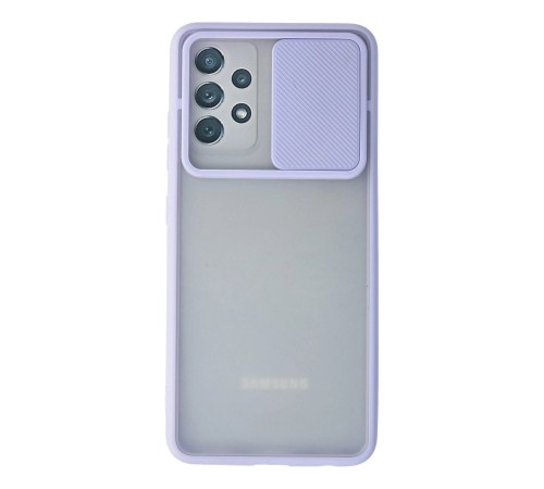 Samsung Galaxy A52 Kılıf Palm Buzlu Kamera Sürgülü Silikon - Lila Samsung Galaxy A52 Kılıf Palm Buzlu Kamera Sürgülü Silikon - Lila