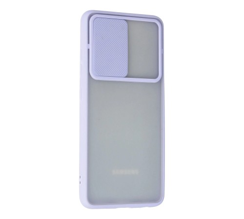 Samsung Galaxy A52 Kılıf Palm Buzlu Kamera Sürgülü Silikon - Lila Samsung Galaxy A52 Kılıf Palm Buzlu Kamera Sürgülü Silikon - Lila