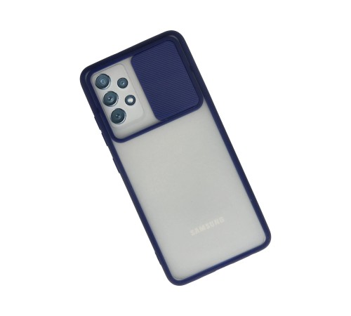 Samsung Galaxy A52 Kılıf Palm Buzlu Kamera Sürgülü Silikon - Lacivert Samsung Galaxy A52 Kılıf Palm Buzlu Kamera Sürgülü Silikon - Lacivert