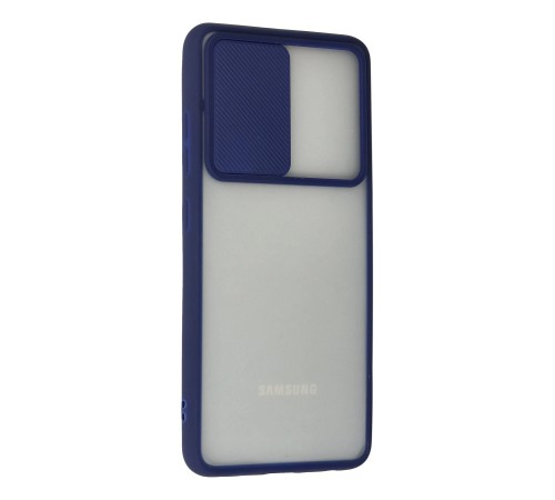 Samsung Galaxy A52 Kılıf Palm Buzlu Kamera Sürgülü Silikon - Lacivert Samsung Galaxy A52 Kılıf Palm Buzlu Kamera Sürgülü Silikon - Lacivert