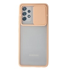 Samsung Galaxy A52 Kılıf Palm Buzlu Kamera Sürgülü Silikon - Pembe