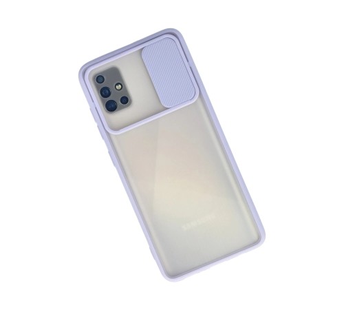 Samsung Galaxy A71 Kılıf Palm Buzlu Kamera Sürgülü Silikon - Lila Samsung Galaxy A71 Kılıf Palm Buzlu Kamera Sürgülü Silikon - Lila