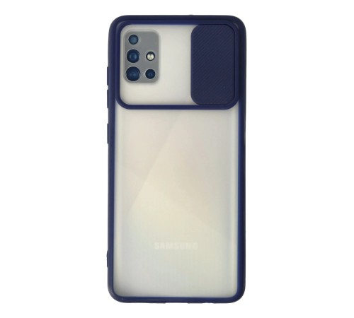 Samsung Galaxy A71 Kılıf Palm Buzlu Kamera Sürgülü Silikon - Lacivert Samsung Galaxy A71 Kılıf Palm Buzlu Kamera Sürgülü Silikon - Lacivert