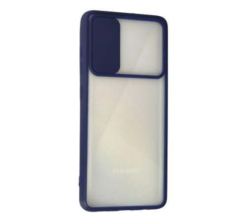 Samsung Galaxy A71 Kılıf Palm Buzlu Kamera Sürgülü Silikon - Lacivert Samsung Galaxy A71 Kılıf Palm Buzlu Kamera Sürgülü Silikon - Lacivert