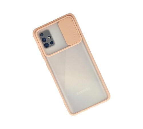 Samsung Galaxy A71 Kılıf Palm Buzlu Kamera Sürgülü Silikon - Pembe Samsung Galaxy A71 Kılıf Palm Buzlu Kamera Sürgülü Silikon - Pembe