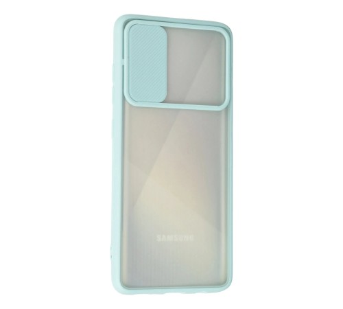 Samsung Galaxy A71 Kılıf Palm Buzlu Kamera Sürgülü Silikon - Turkuaz Samsung Galaxy A71 Kılıf Palm Buzlu Kamera Sürgülü Silikon - Turkuaz