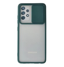 Samsung Galaxy A72 Kılıf Palm Buzlu Kamera Sürgülü Silikon - Yeşil