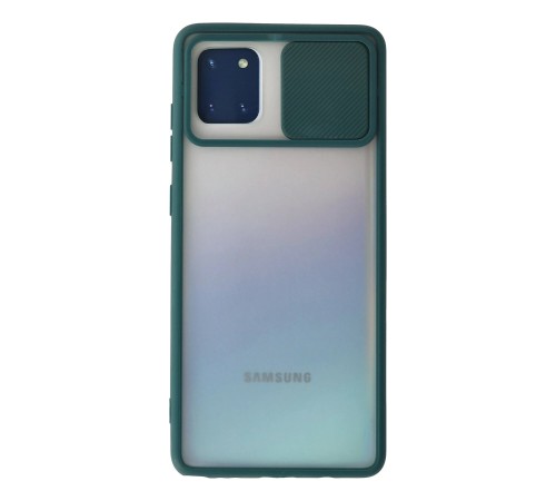 Samsung Galaxy A81 / Note 10 Lite Kılıf Palm Buzlu Kamera Sürgülü Silikon - Yeşil Samsung Galaxy A81 / Note 10 Lite Kılıf Palm Buzlu Kamera Sürgülü Silikon - Yeşil