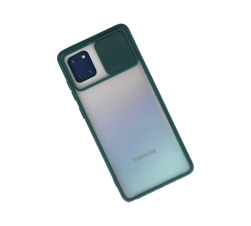 Samsung Galaxy A81 / Note 10 Lite Kılıf Palm Buzlu Kamera Sürgülü Silikon - Yeşil Samsung Galaxy A81 / Note 10 Lite Kılıf Palm Buzlu Kamera Sürgülü Silikon - Yeşil