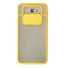 Samsung Galaxy J7 Prime Kılıf Palm Buzlu Kamera Sürgülü Silikon - Sarı