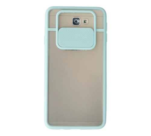 Samsung Galaxy J7 Prime Kılıf Palm Buzlu Kamera Sürgülü Silikon - Turkuaz