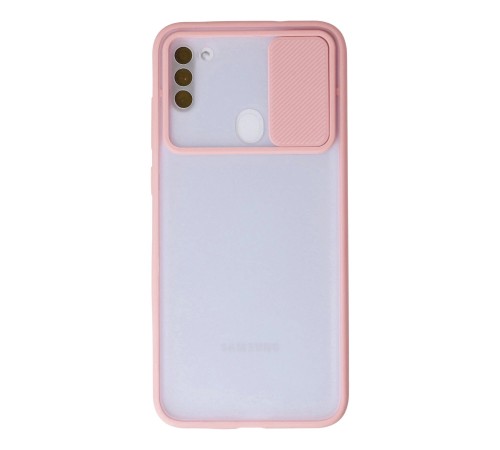 Samsung Galaxy A11 Kılıf Palm Buzlu Kamera Sürgülü Silikon - Pembe Samsung Galaxy A11 Kılıf Palm Buzlu Kamera Sürgülü Silikon - Pembe