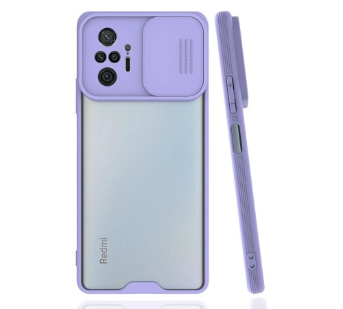 Xiaomi Redmi Note 10 Pro Kılıf Platin Kamera Koruma Silikon - Lila