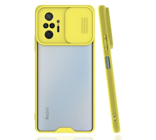 Xiaomi Redmi Note 10 Pro Kılıf Platin Kamera Koruma Silikon - Sarı