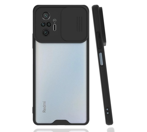 Xiaomi Redmi Note 10 Pro Kılıf Platin Kamera Koruma Silikon - Siyah