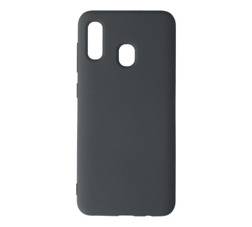 Samsung Galaxy A20 Kılıf Nano içi Kadife Silikon - Gri Samsung Galaxy A20 Kılıf Nano içi Kadife Silikon - Gri