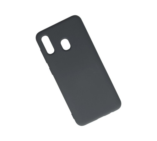 Samsung Galaxy A20 Kılıf Nano içi Kadife Silikon - Gri Samsung Galaxy A20 Kılıf Nano içi Kadife Silikon - Gri